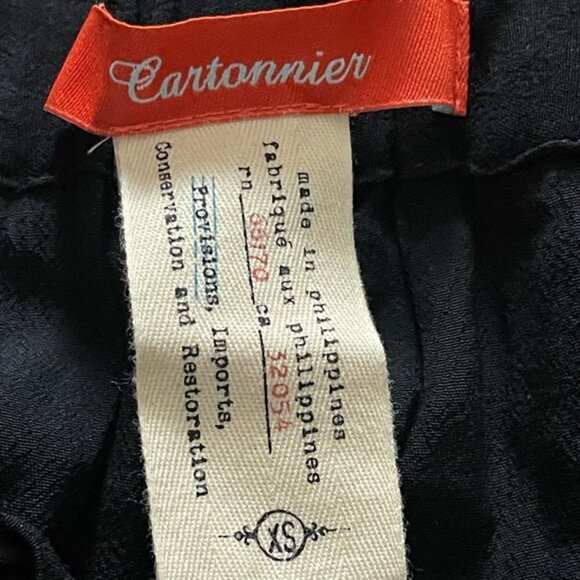 Womens Anthropologie Cartonnier Black Paperbag Tapered Leg Crepe Pants pockets - Picture 8 of 13